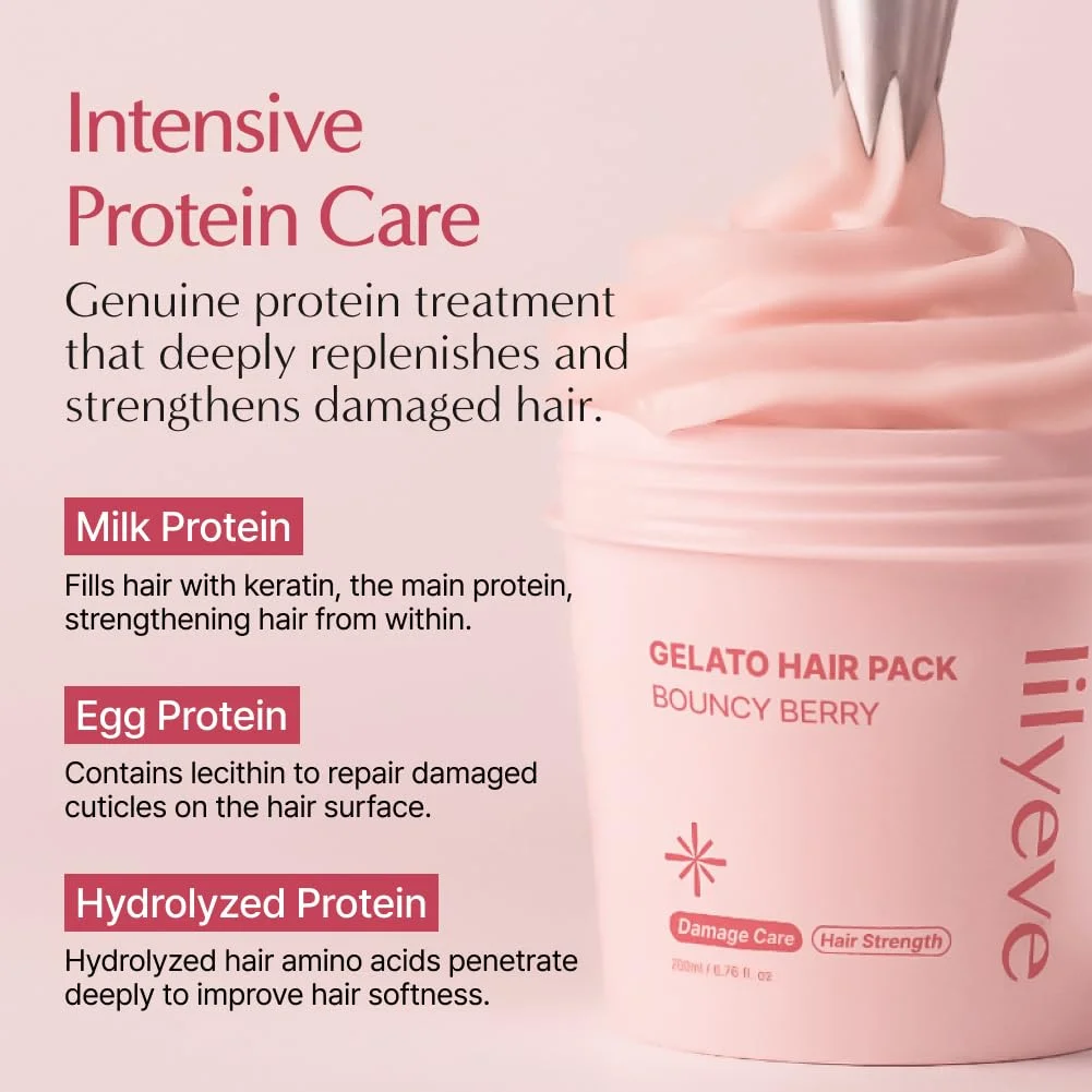 lilyeve Repair:turn Gelato Hair Pack Bouncy Berry 6.76 fl. oz.(200ml) detail 3
