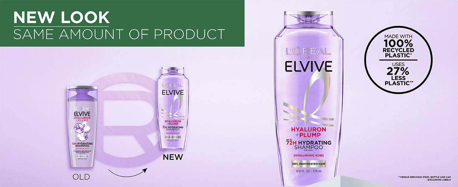 L'Oreal Paris Elvive Hyaluron Plump Hydrating Conditioner for Dry Hair 12.6 fl. oz.(375ml) detail 2