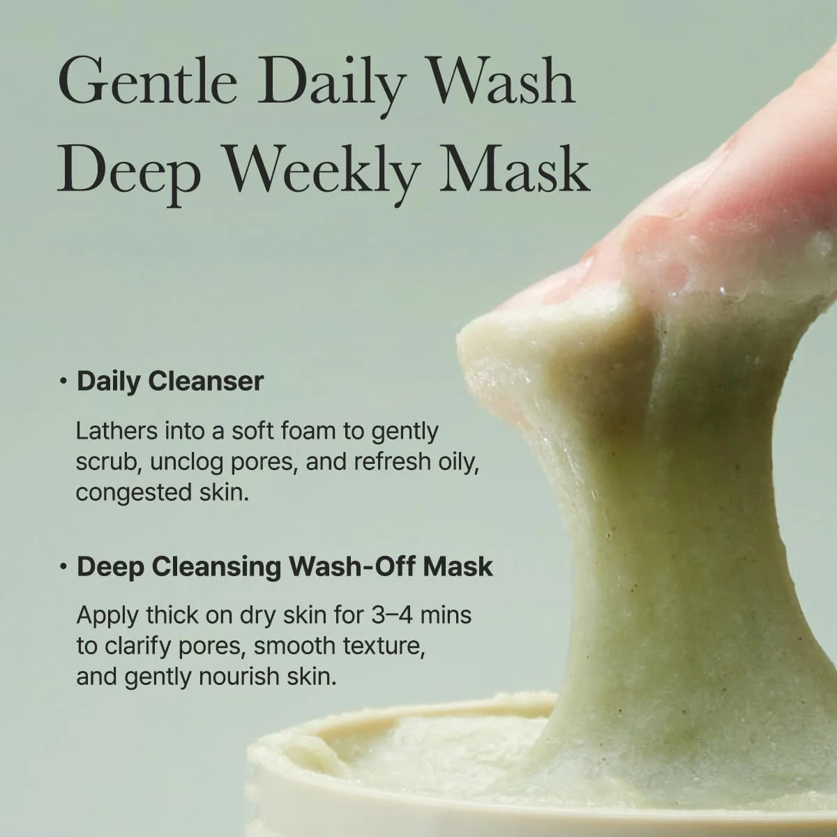 Arencia Fresh Green Rice Mochi Cleanser 4.23 oz.(120g) detail 5
