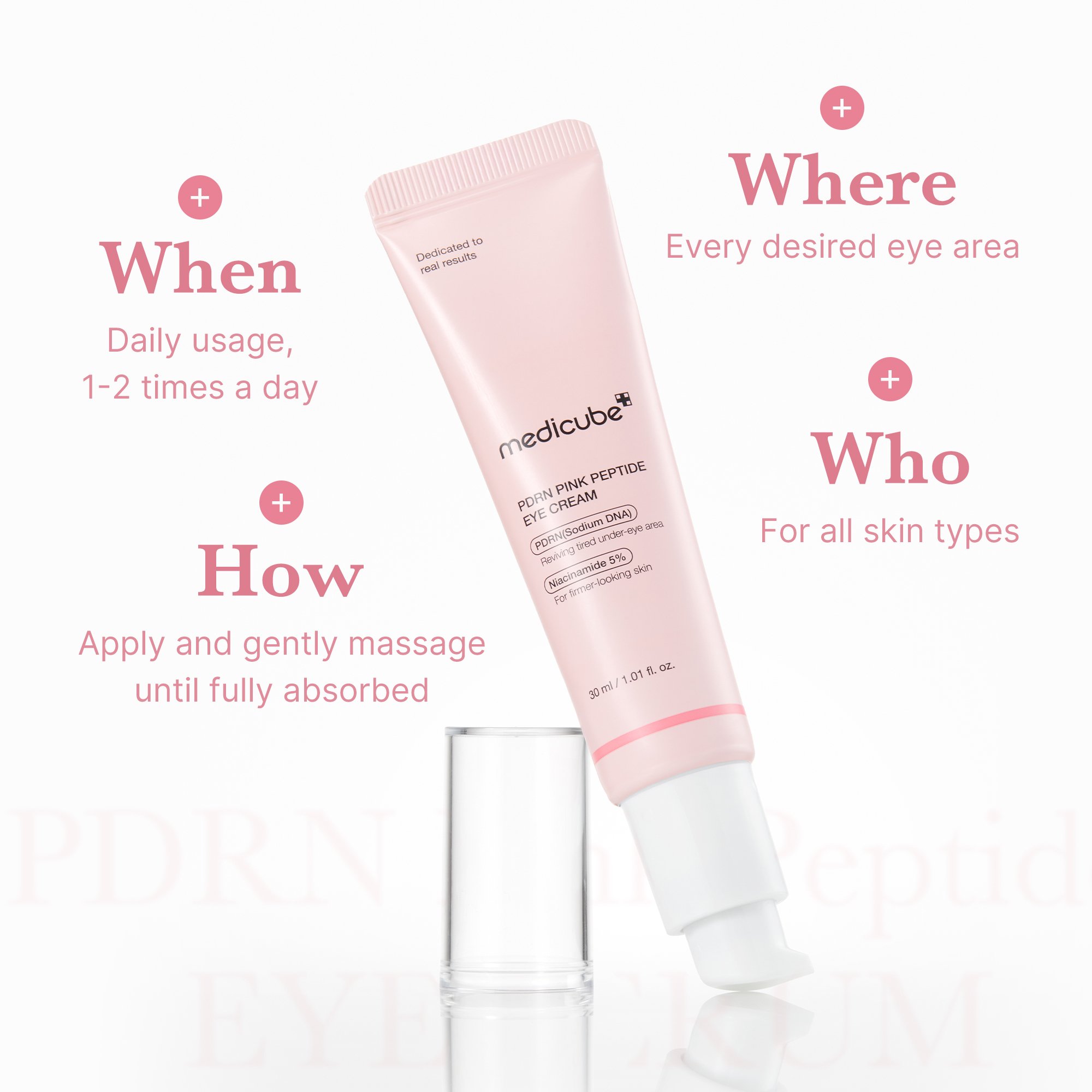 medicube PDRN Pink Peptide Eye Cream 1.01 fl. oz.(30ml) detail 4