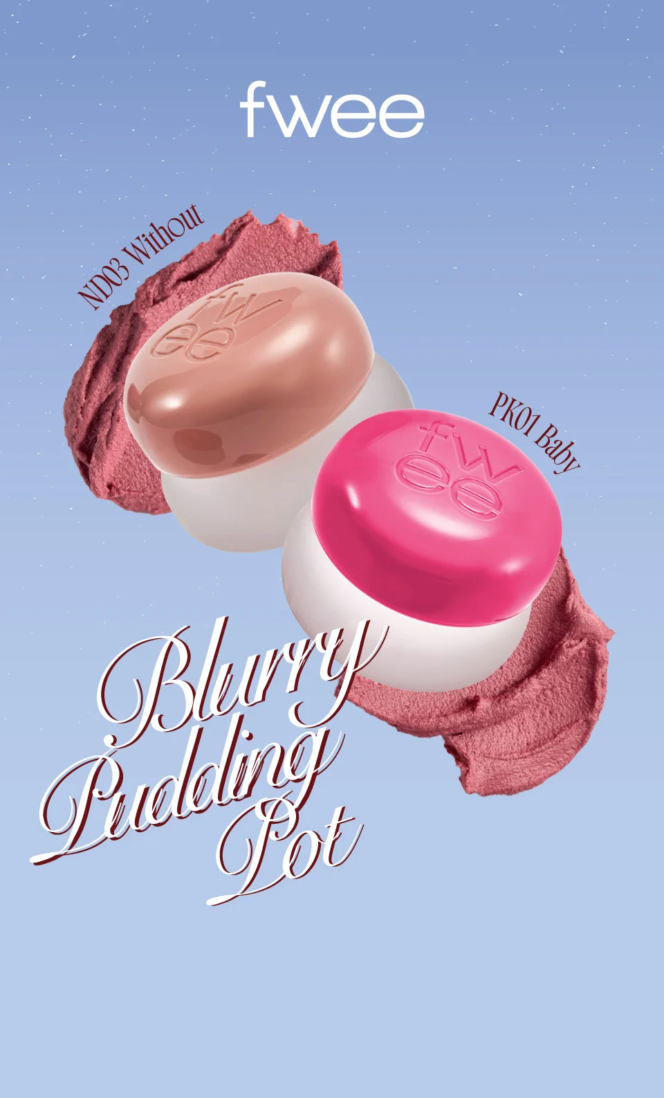 [2colors] fwee Lip&Cheek Blurry Pudding Pot 0.17oz. (5g) detail 1