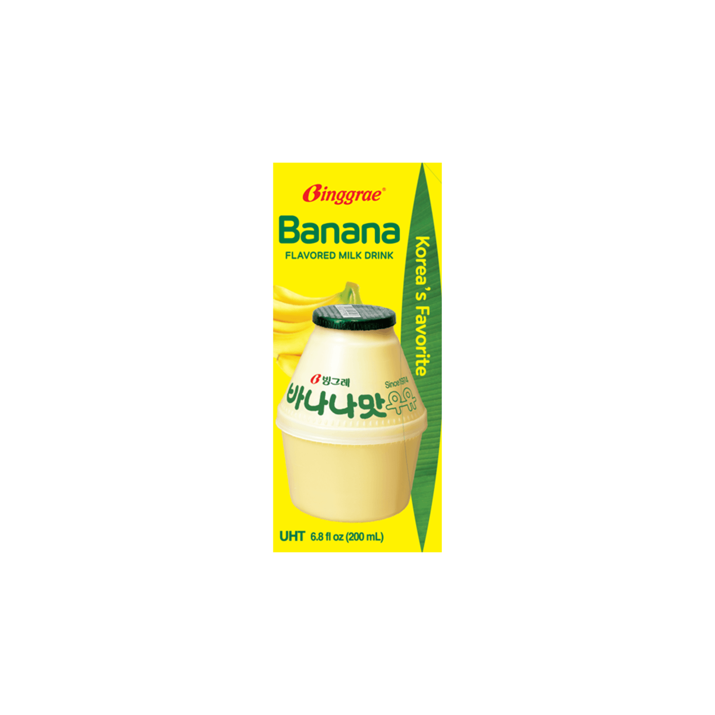 Binggrae Banana Flavored Milk 6.8 fl. oz.(200ml) detail 1