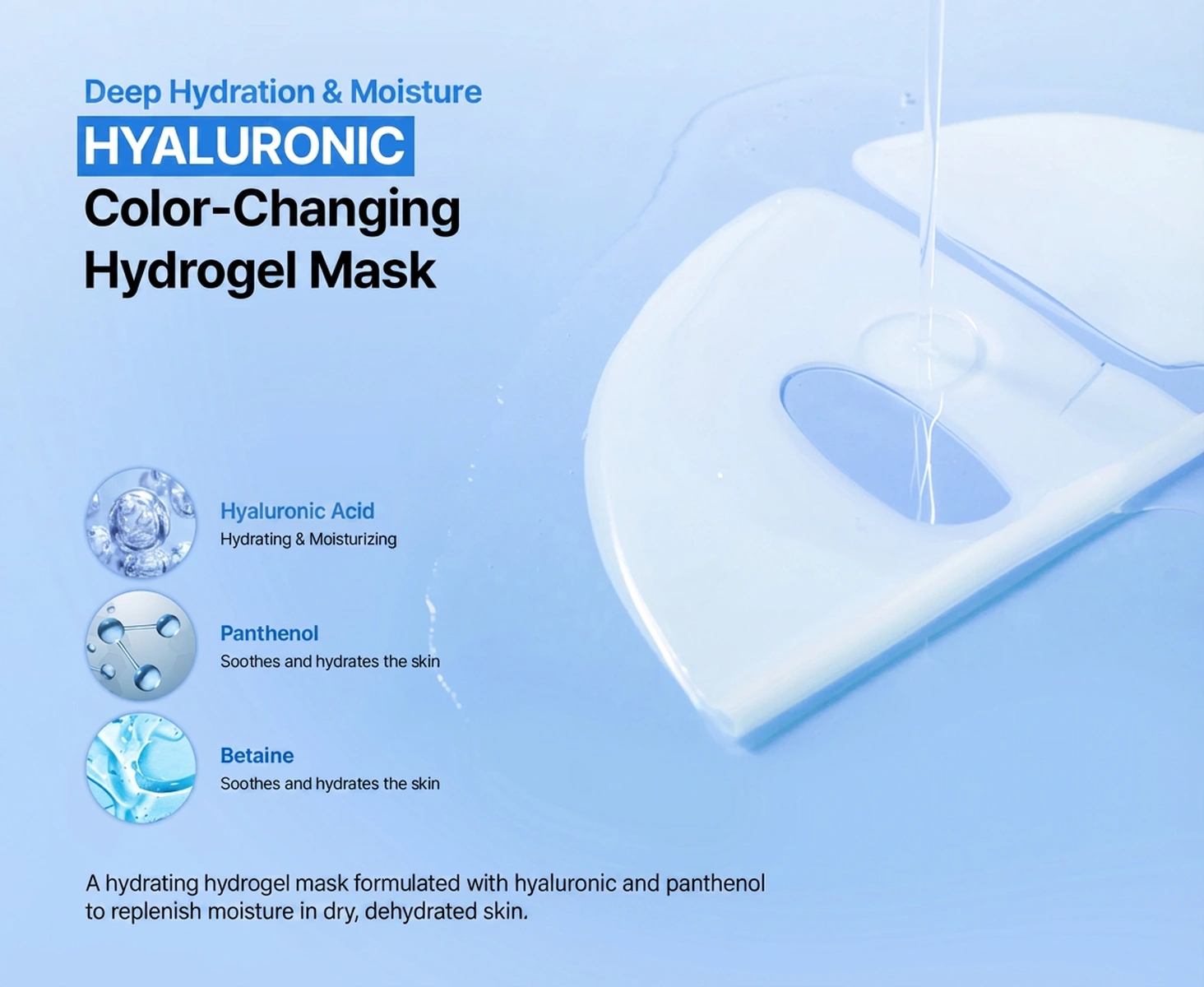Holika Holika The Real Hyaluronic Gel Mask 1.23 oz.(35g) | OLIVE