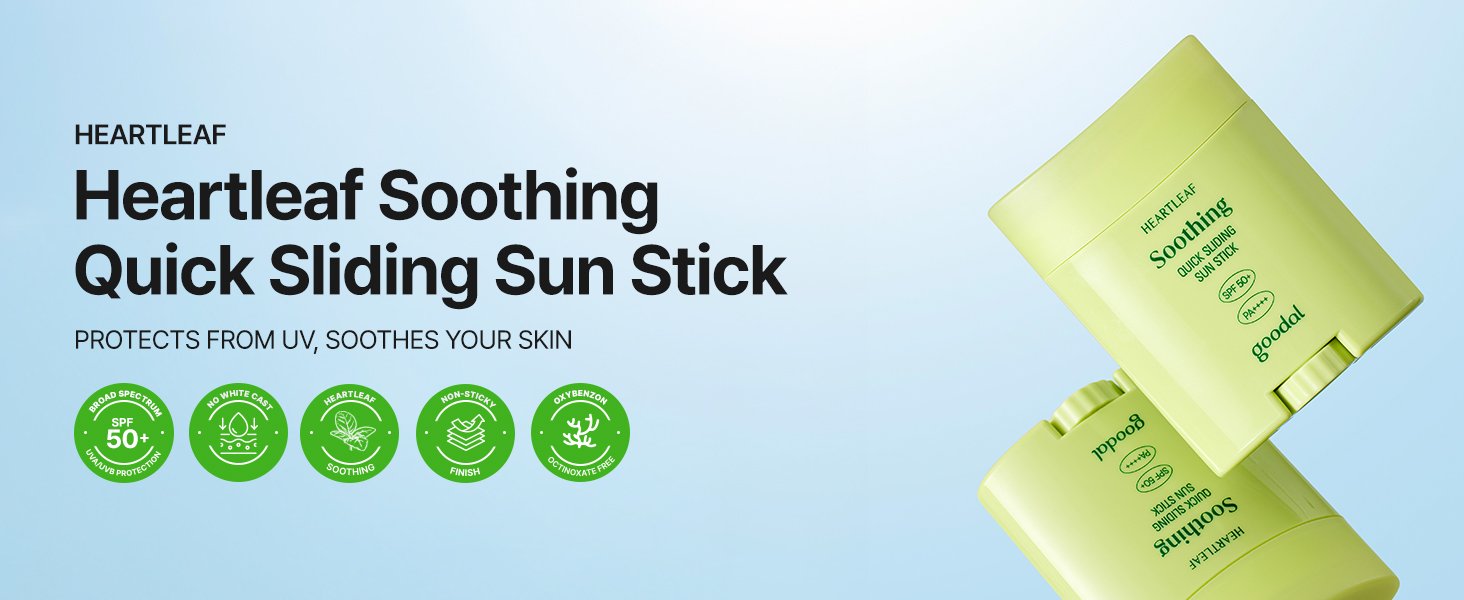 GOODAL Heartleaf Soothing Quick Sliding Sunscreen Stick 0.77 oz.(22g) detail 1