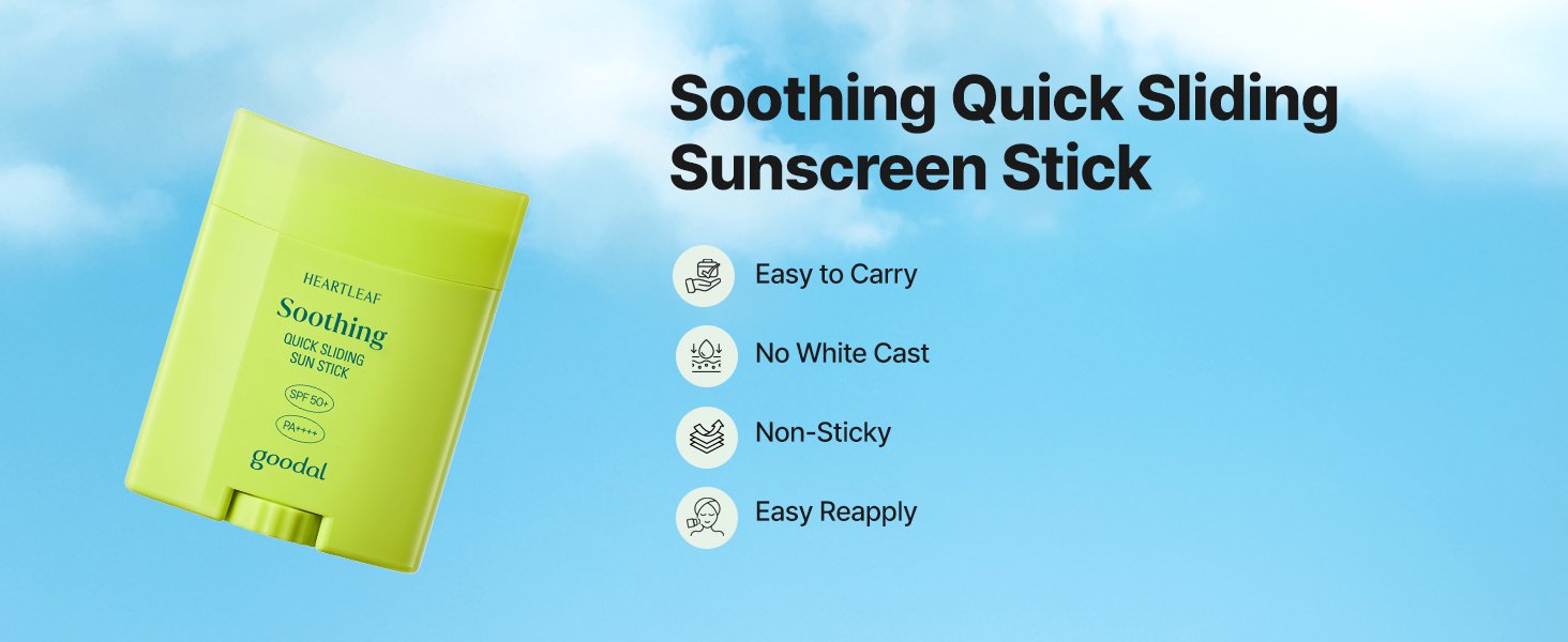 GOODAL Heartleaf Soothing Quick Sliding Sunscreen Stick 0.77 oz.(22g) detail 13