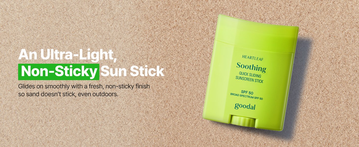 GOODAL Heartleaf Soothing Quick Sliding Sunscreen Stick 0.77 oz.(22g) detail 4