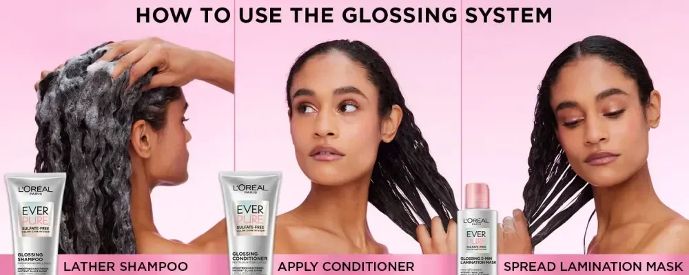 L'Oreal Paris Sulfate Free Glossing Conditioner for Lasting Shine, EverPure 6.8 fl. oz.(200ml) detail 3