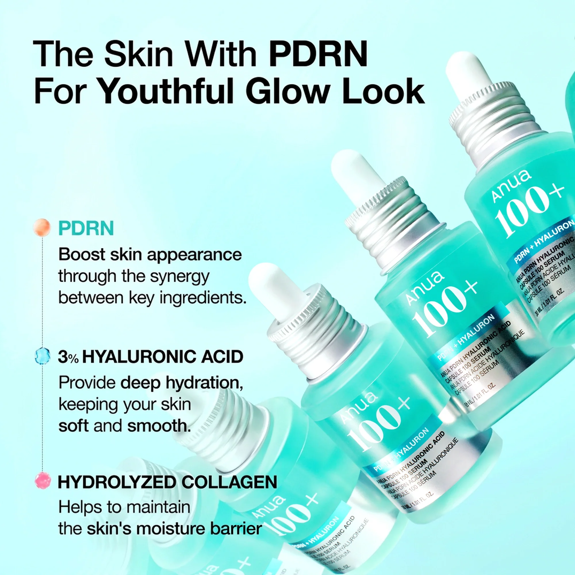 Anua PDRN Hyaluronic Acid Serum 1.01 fl. oz.(30ml) + PDRN Cream 2.02 fl. oz.(60ml) Set detail 2