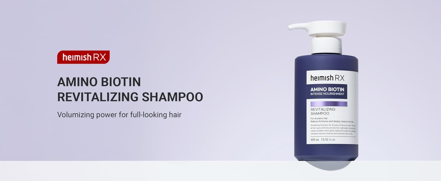 HEIMISH Rx Amino Biotin Revitalizing Shampoo 13.52 fl. oz.(400ml) detail 1