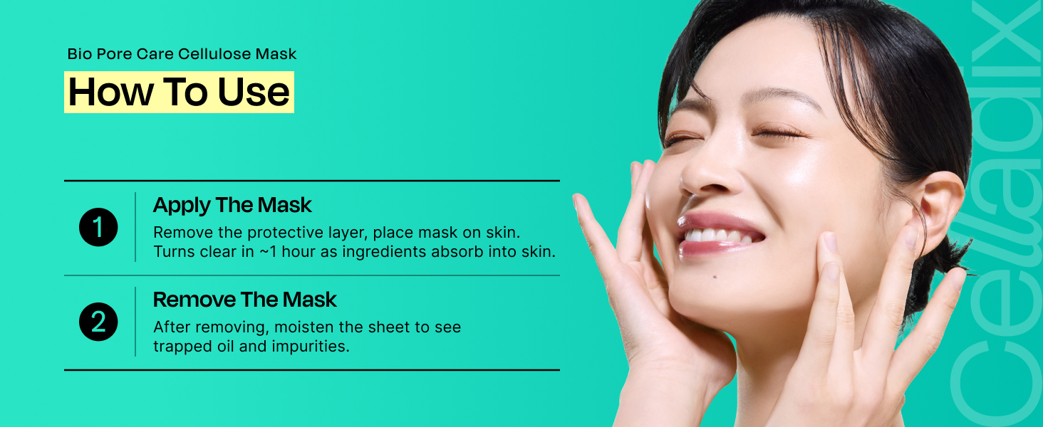 Celladix Bio Pore Care Cellulose Mask 5ct 0.6 oz.(18ml) | OLIVE
