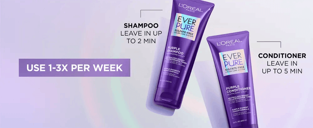 L'Oreal Paris Sulfate Free Purple Shampoo, Toning Blonde Bleached Hair, EverPure, 6.8 fl. oz.(200ml) detail 4