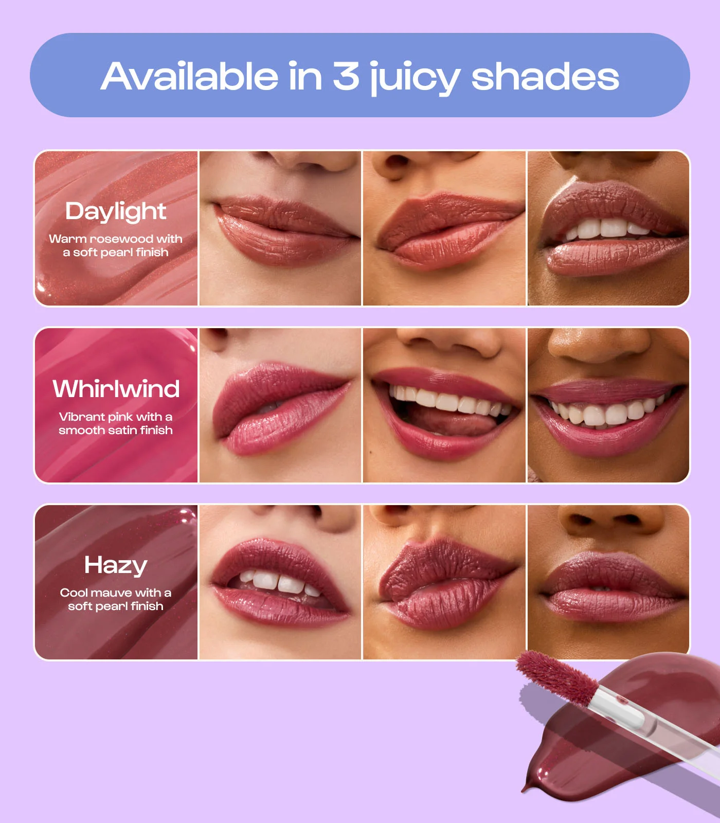 [3colors] Alleyoop Sun Serum Lip Oil Broad Spectrum SPF 40 Mineral Sunscreen 0.15 fl. oz.(4.5ml) detail 2