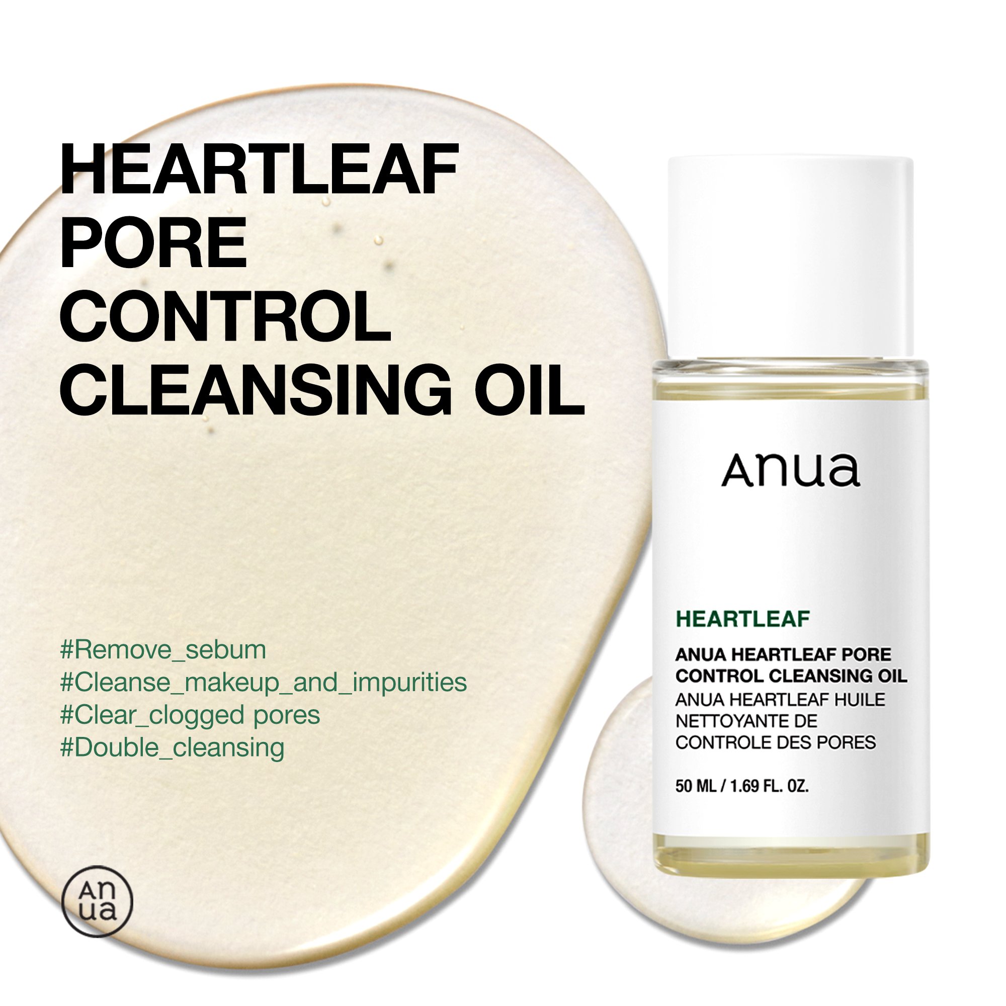 Anua Heartleaf Pore Control Cleansing Oil 1.69 fl. oz.(50ml) detail 1