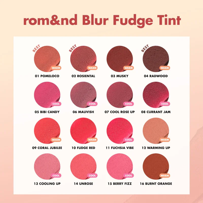 [8colors] rom&nd Blur Fudge Tint 0.17 oz.(5.0g) detail 12