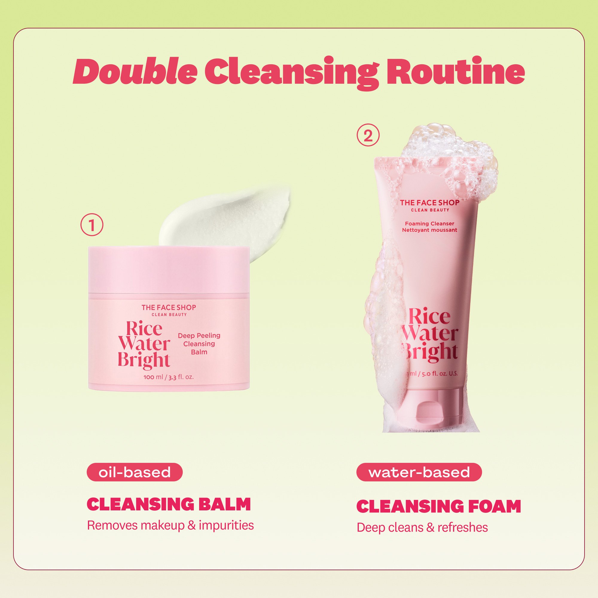 THE FACE SHOP Rice Water Bright Deep Peeling Cleansing Balm 3.3 fl. oz.(100ml) detail 5