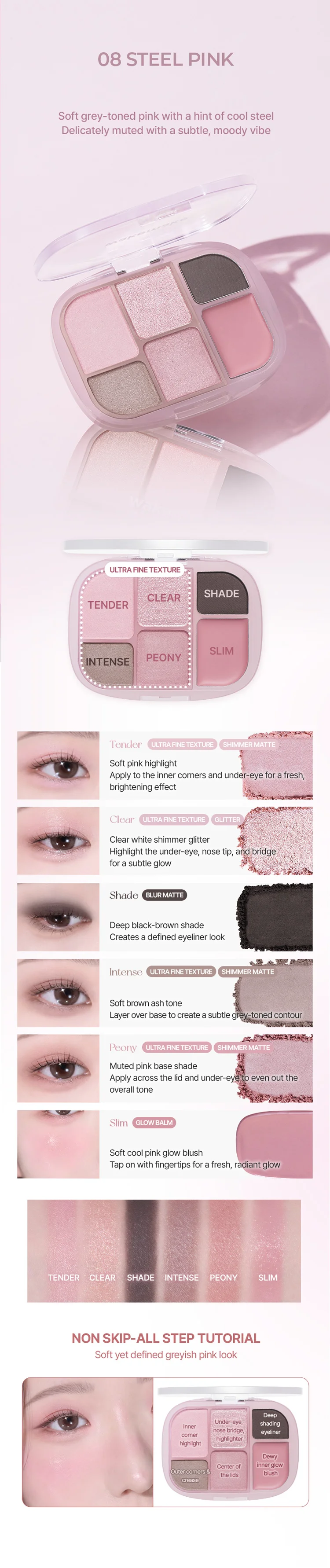 [8colors] WAKE MAKE Soft Sheer Muti Palette 0.21 oz.(6.1g) detail 5