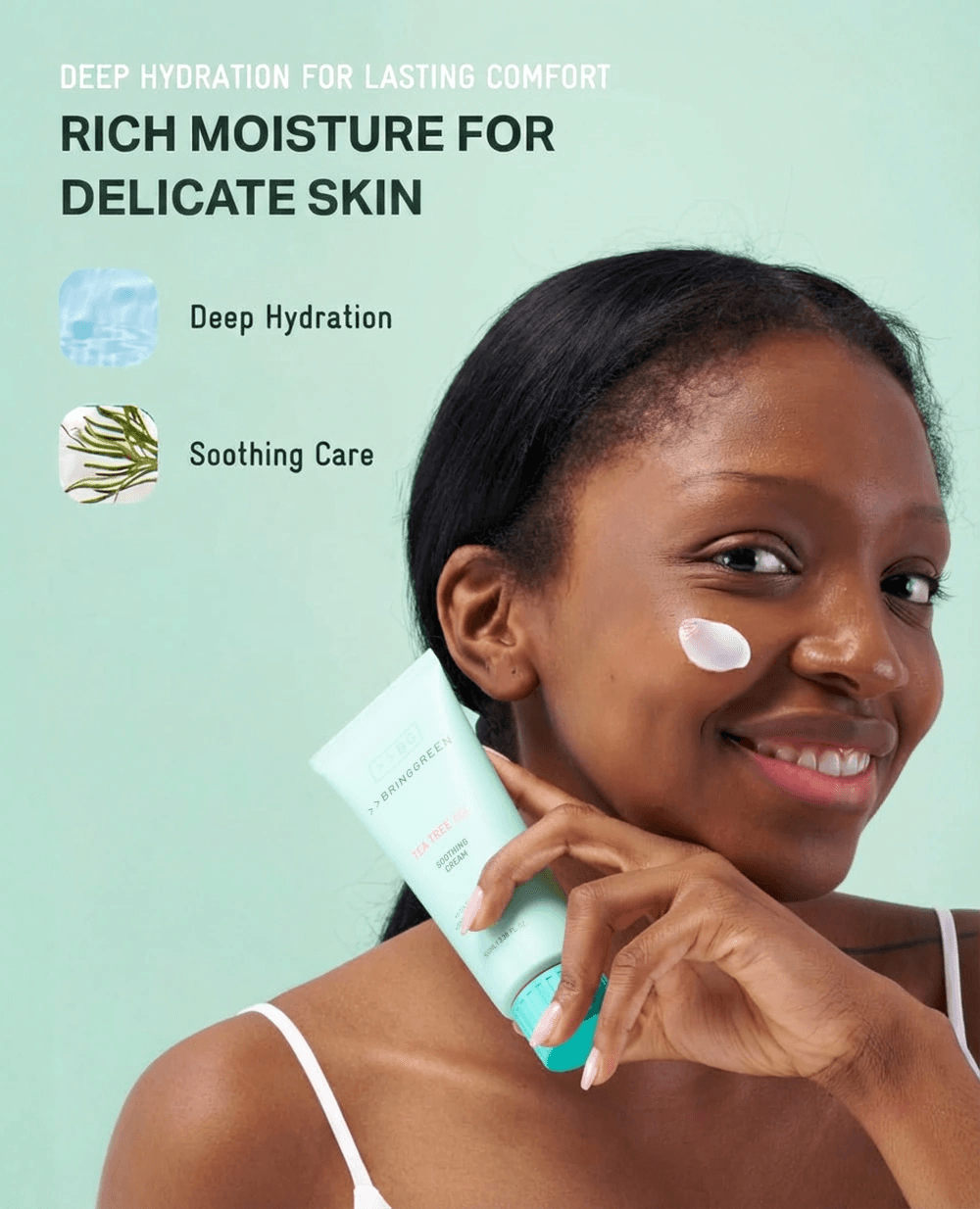BRING GREEN Tea Tree Cica Soothing Cream Plus 3.38 fl. oz.(100ml) detail 3