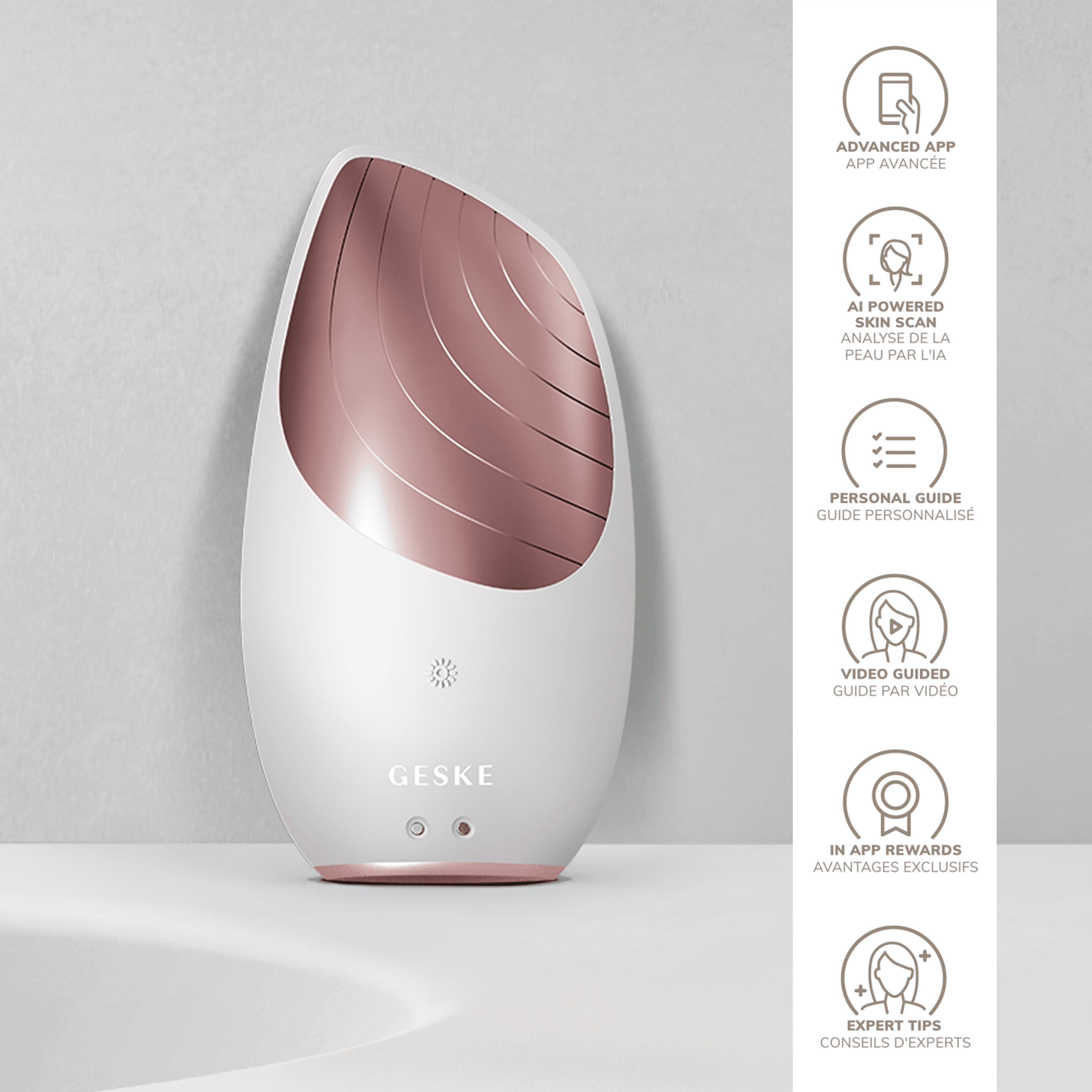 GESKE Sonic Thermo Cleansing Brush 6-In-1 Starlight detail 3