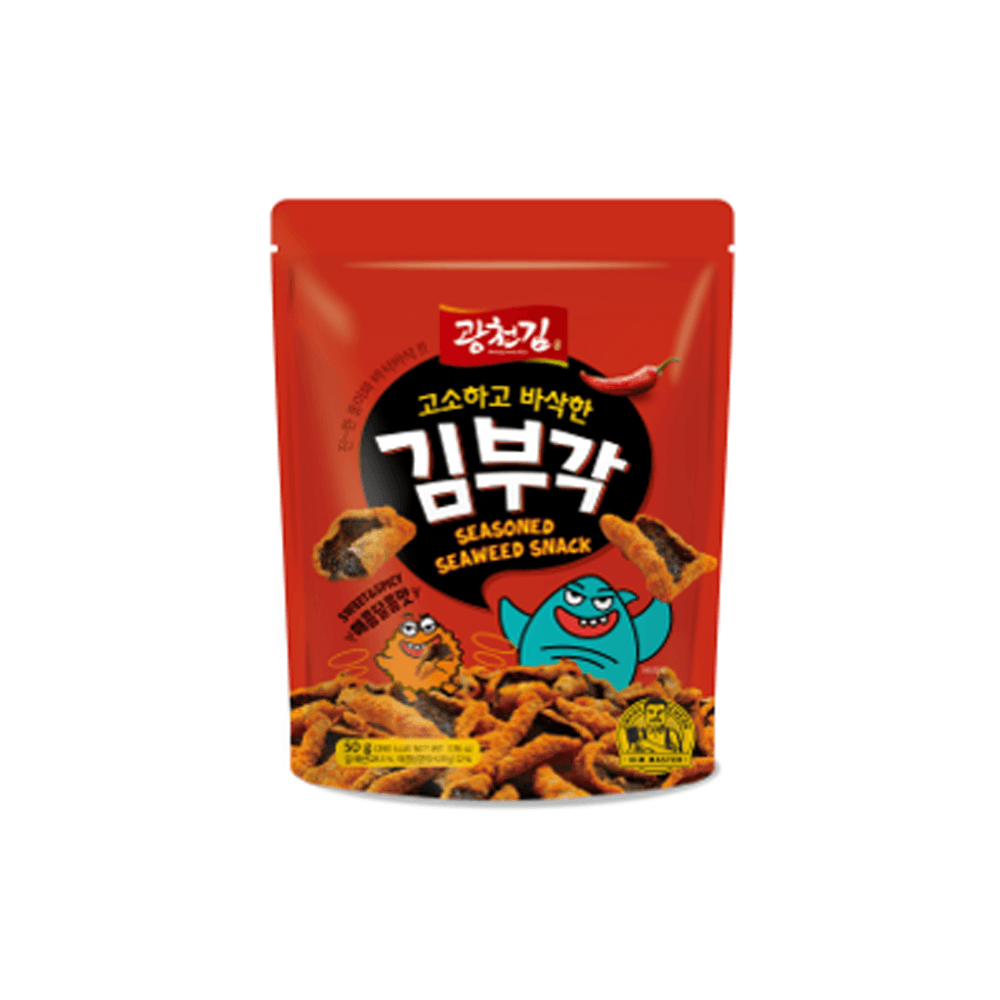 Kwangcheonkim Crispy Seaweed Chips Sweet & Spicy 1.76 oz.(50g) detail 1