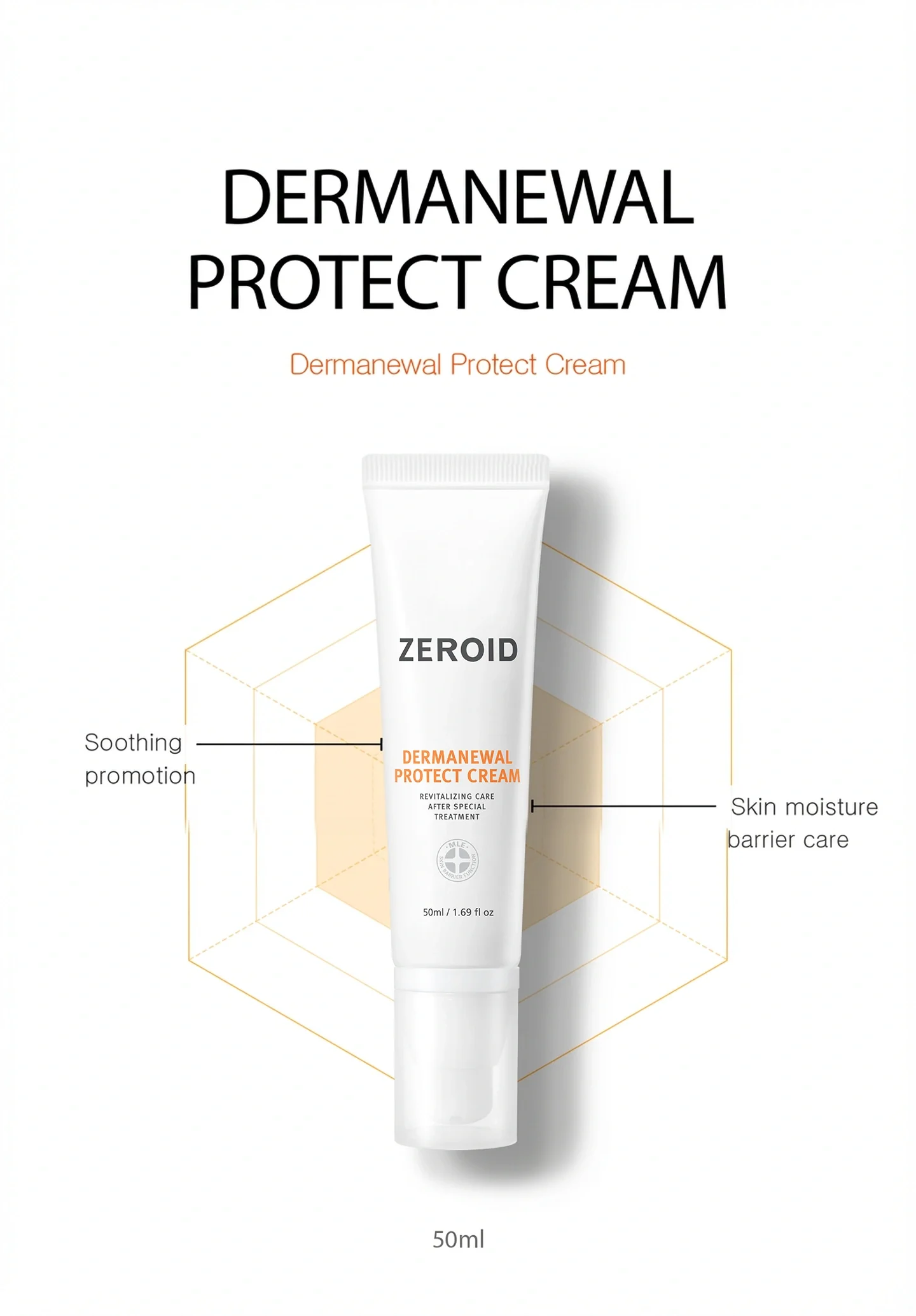 Zeroid Dermanewal Protect Cream 1.69 fl. oz.(50ml) detail 1