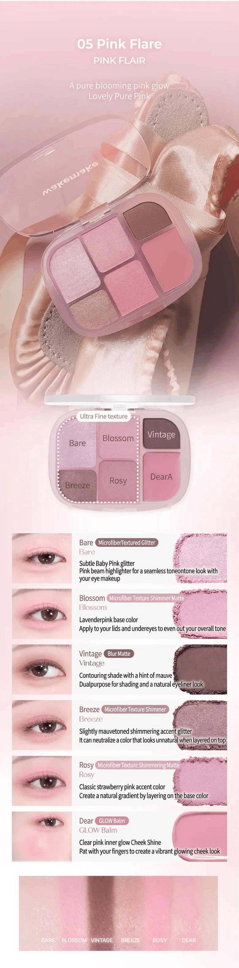 [8colors] WAKE MAKE Soft Sheer Muti Palette 0.21 oz.(6.1g) detail 4