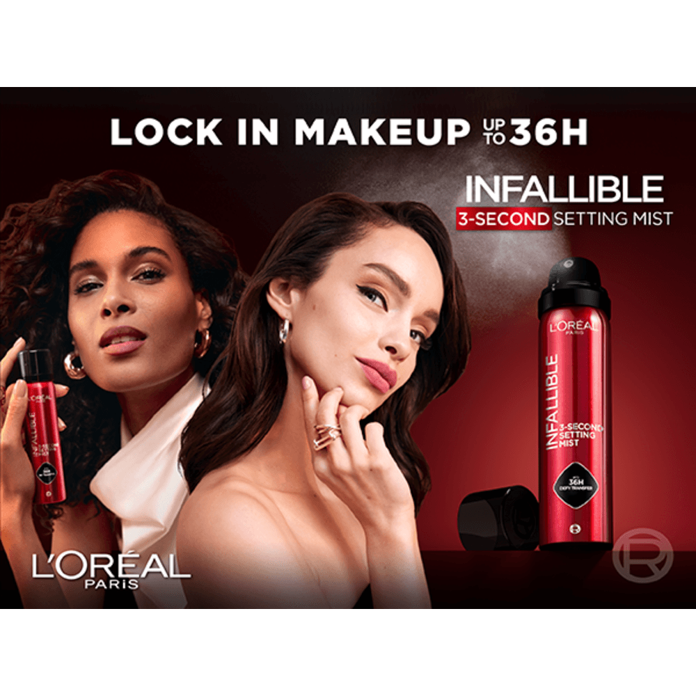 [2sizes] LOREAL PARIS Infallible 3-second Setting Spray, Up To 36h Wear, Clear detail 4
