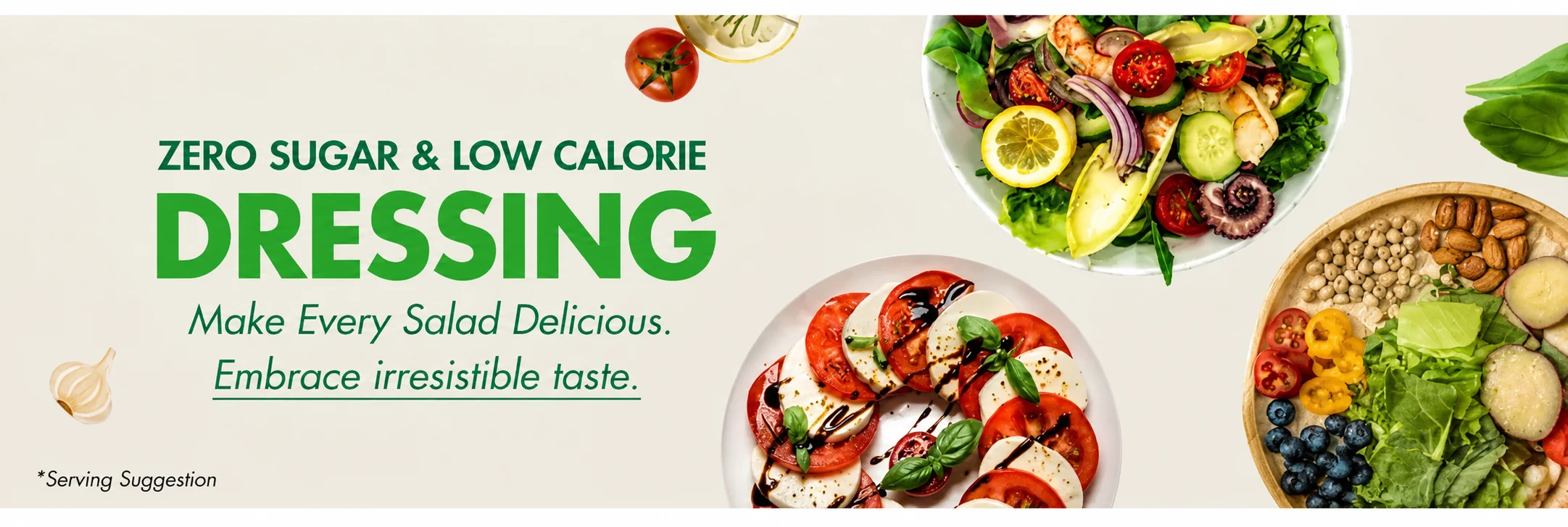 [3flavors] VIVID KITCHEN Zero Sugar & Low Calorie Dressing detail 1