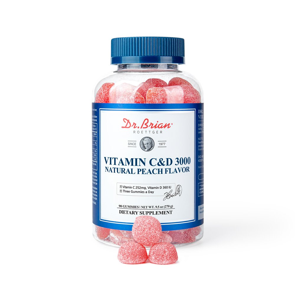 Dr.Brian Vitamin C&d 3000 Peach Flavor 9.52 oz.(270g) detail 1