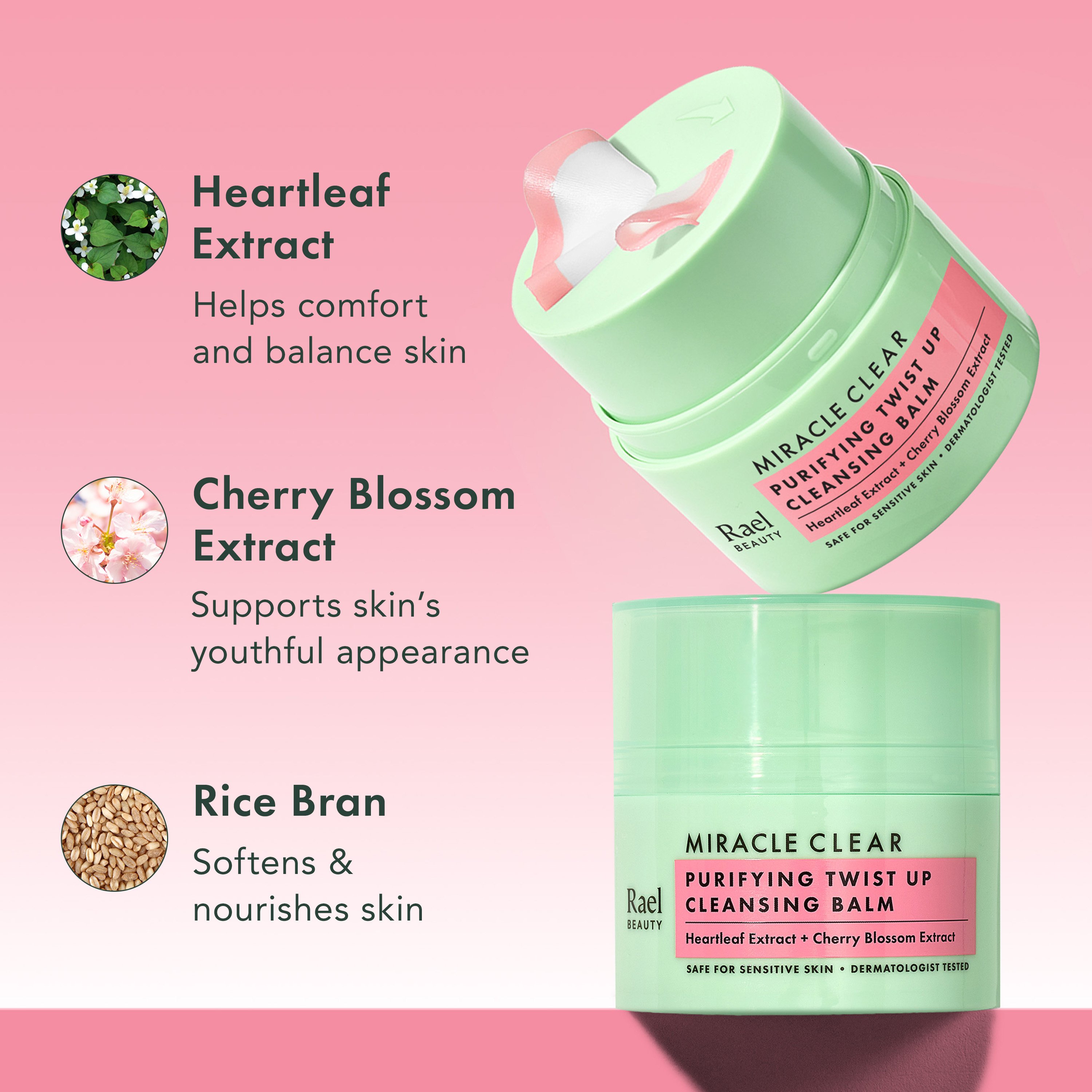Rael Beauty Miracle Clear Purifying Twist Up Cleansing Balm 1.69 fl oz.(50ml) detail 2