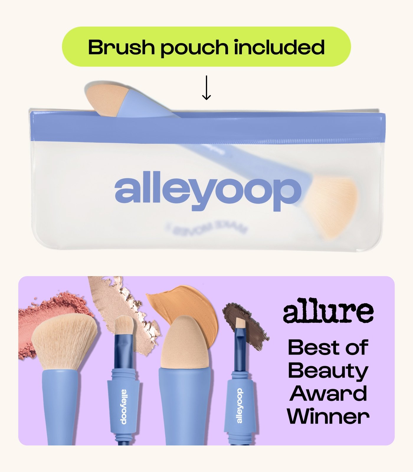Alleyoop Multi-tasker 4-in-1 Makeup Brush Set detail 3