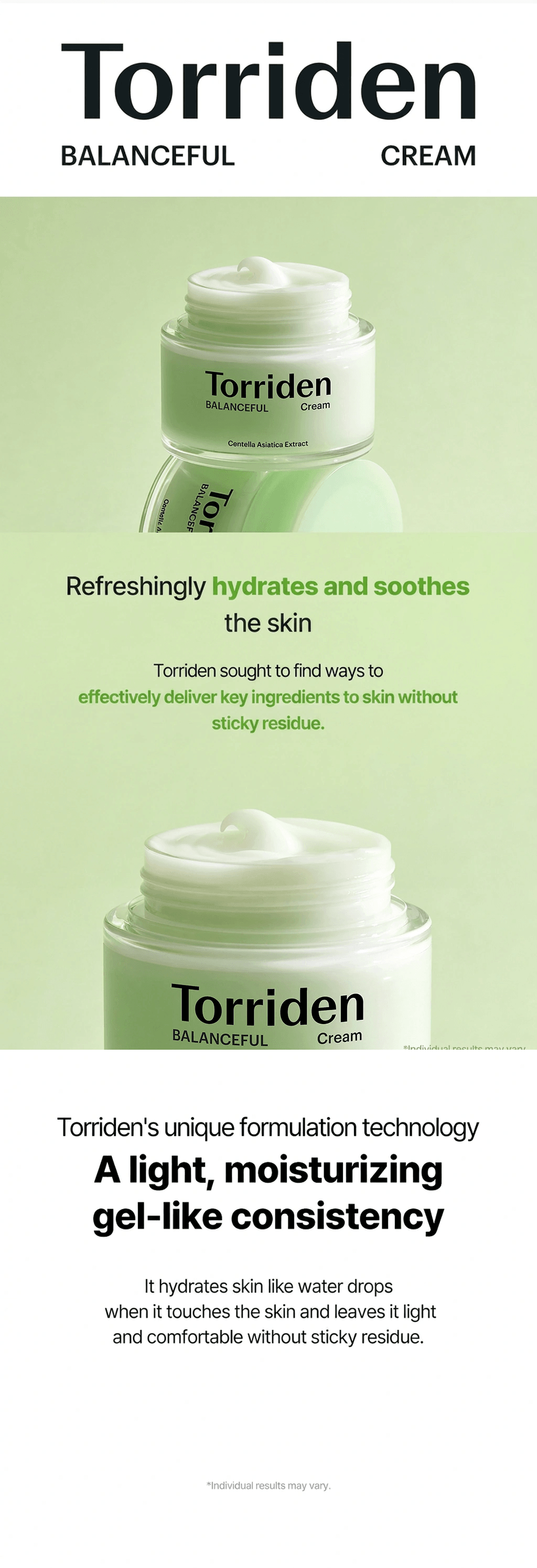 Torriden Balanceful Cica Soothing Cream 2.71 fl. oz.(80ml) detail 1