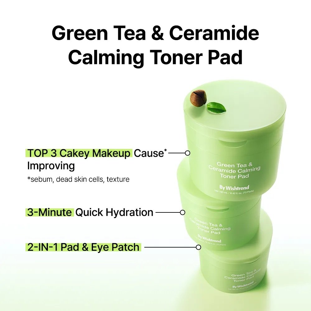 By Wishtrend Green Tea & Ceramide Calming Toner Pad 6.42 fl. oz.(190ml) detail 2
