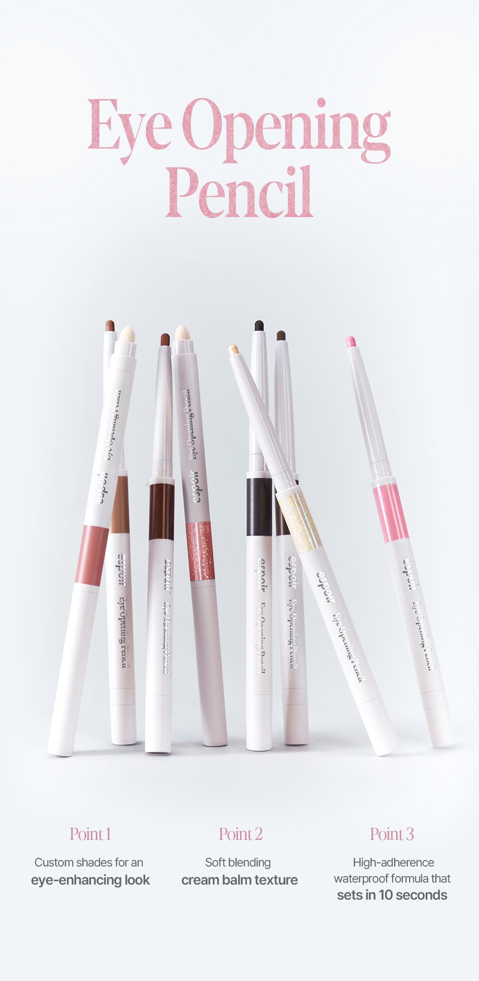 [5colors] espoir Eye Opening Pencil 0.01 oz.(0.3g) detail 2