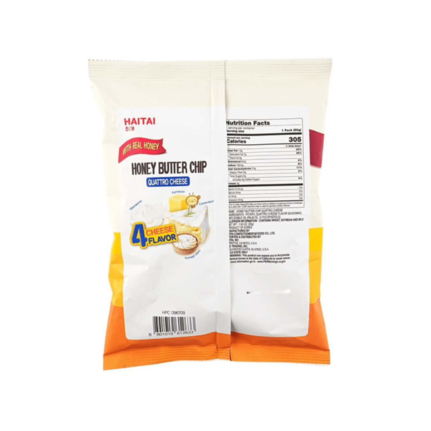 HAITAI Honey Butter Chips Quattro Cheese 1.93 oz.(55g) detail 2