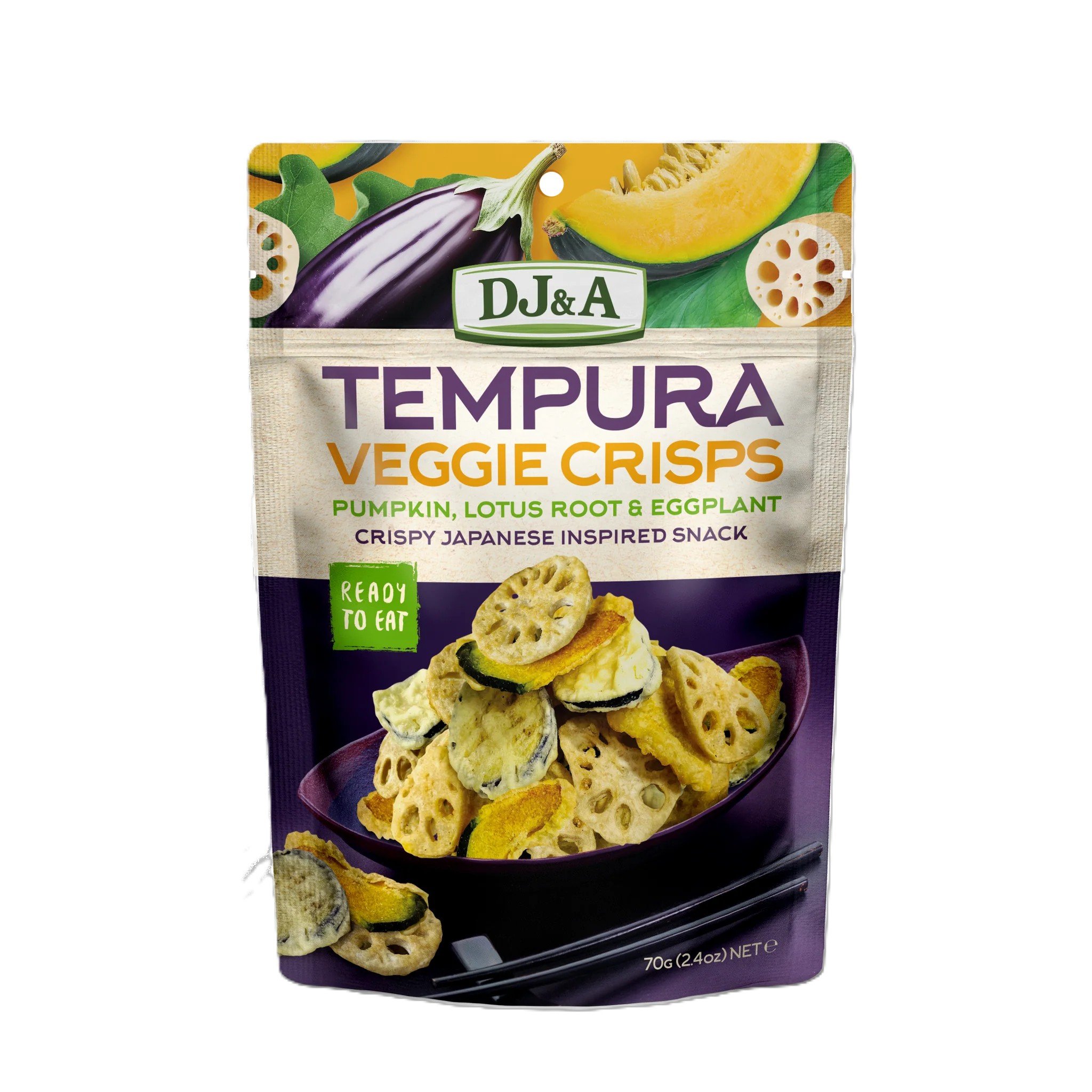 DJ&A Tempura Veggie Crisps 2.46 oz.(70g) detail 1