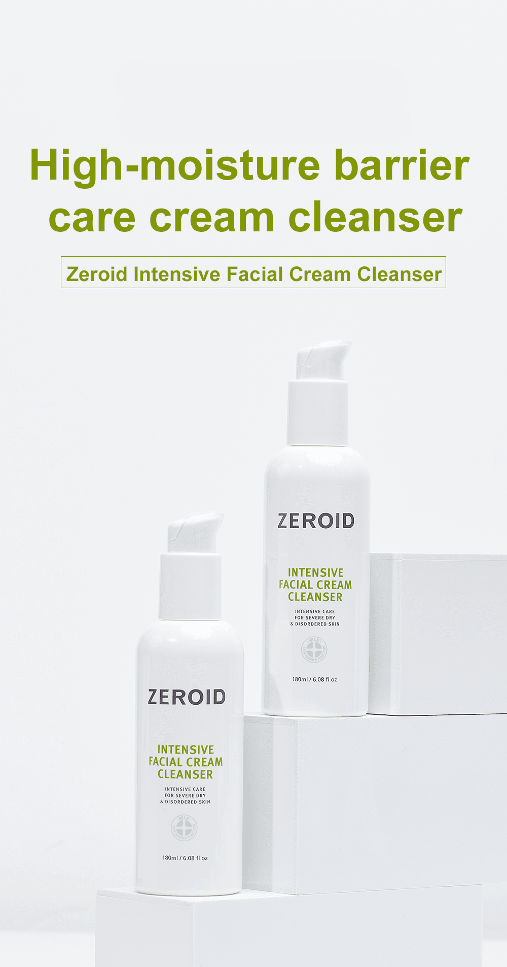 Zeroid Intensive Facial Cream Cleanser 6.09 fl. oz.(180ml) detail 1