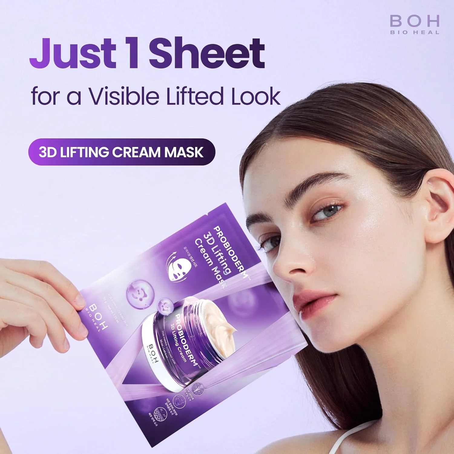 BIOHEAL BOH Probioderm 3D Lifting Cream Mask 1.23 oz.(35g) x 6ea detail 1