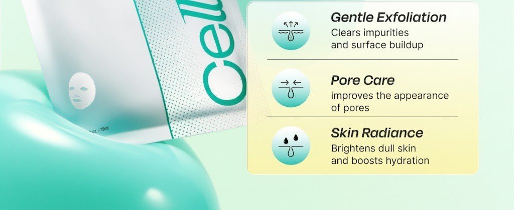 Celladix Bio Pore Care Cellulose Mask 0.6 oz.(18ml) x 5ea detail 3