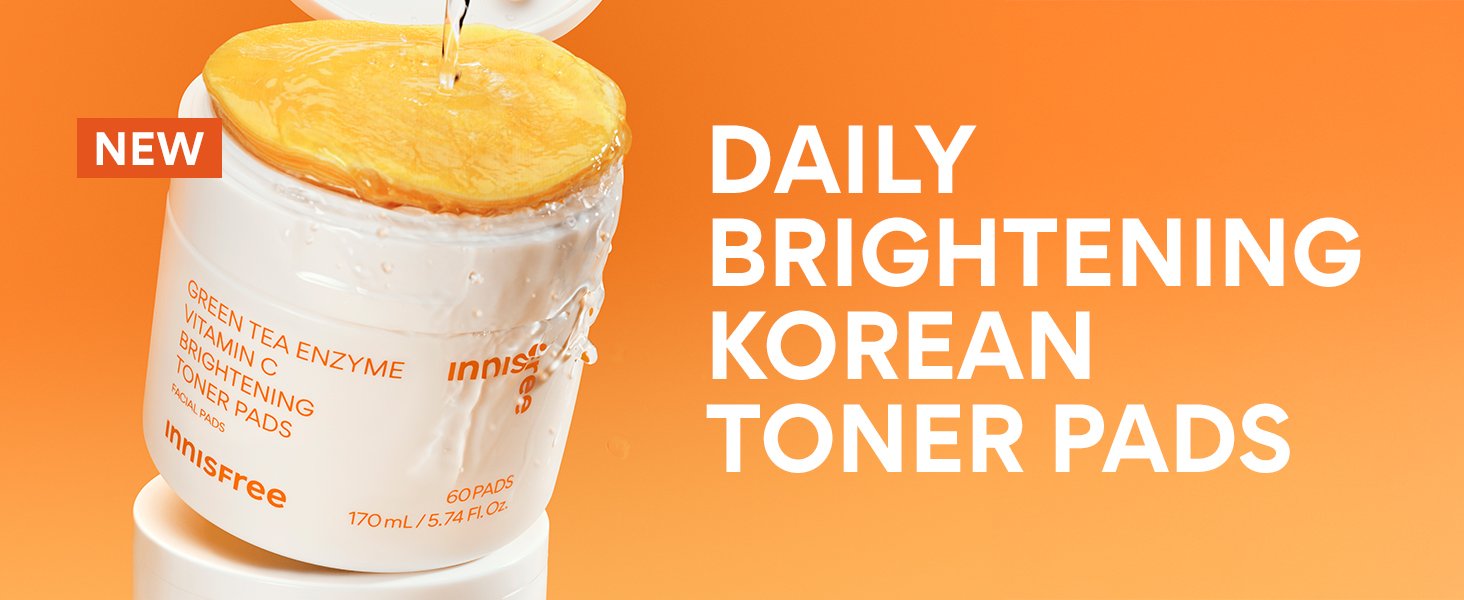 innisfree Green Tea Enzyme Vitamin C Brightening Toner Pads 60 Packs 5.74 fl. oz. (170ml) detail 1