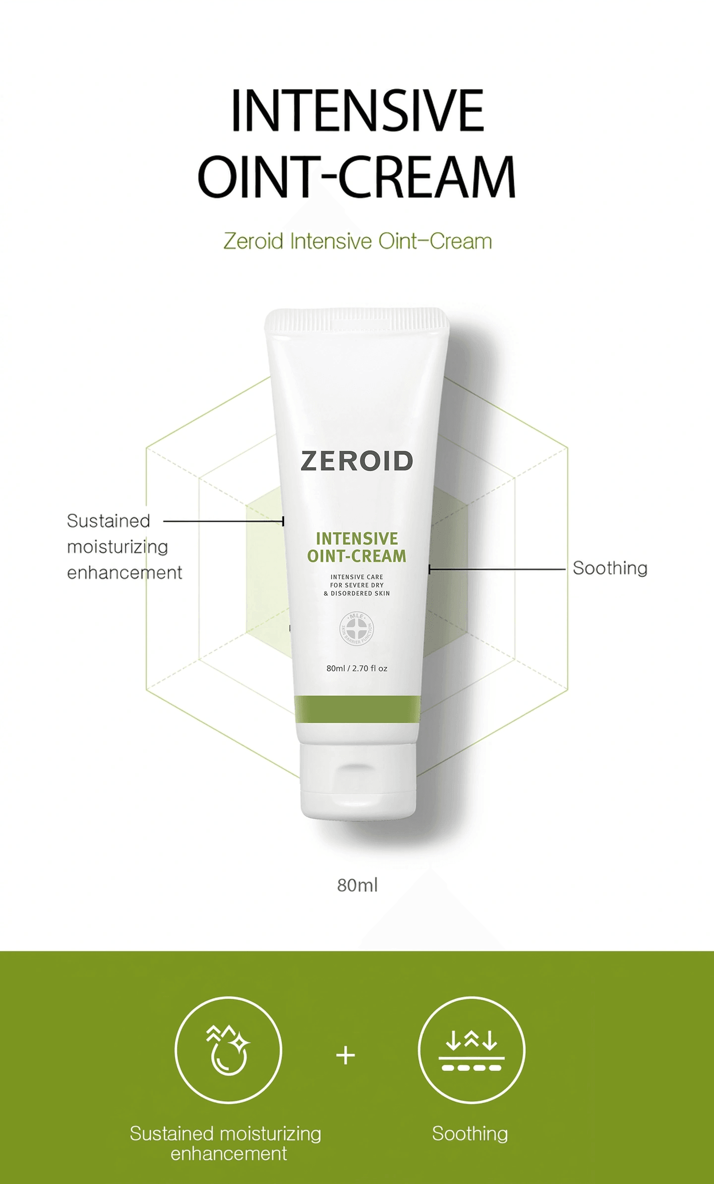 Zeroid Intensive Oint-cream 2.71 fl. oz.(80ml) detail 1