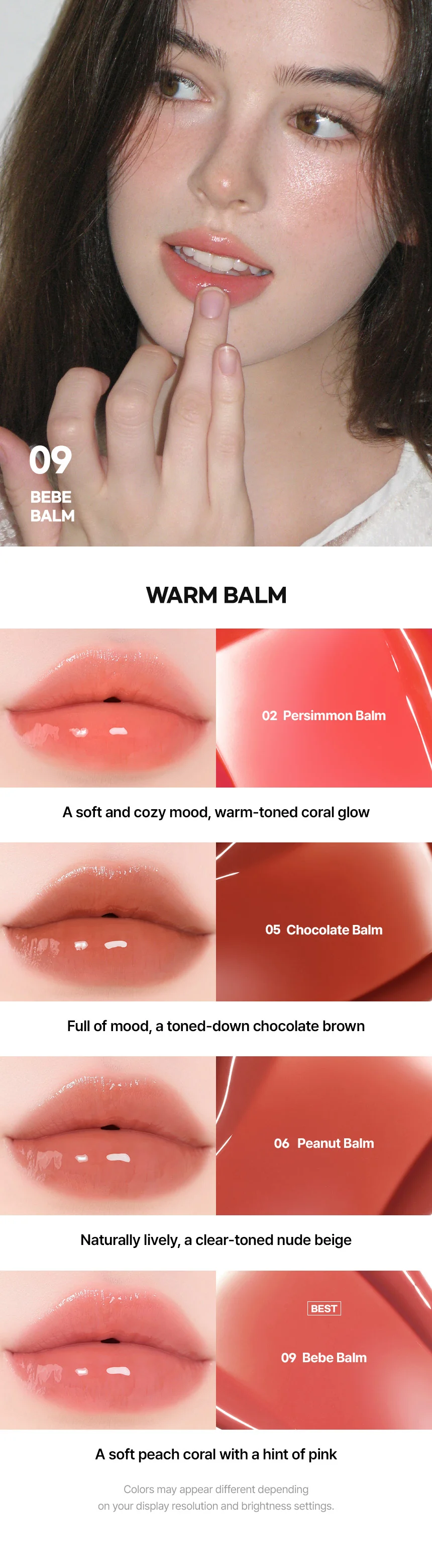 [5colors] AOU Glowy Tint Balm 0.12 oz.(3.5g) detail 3