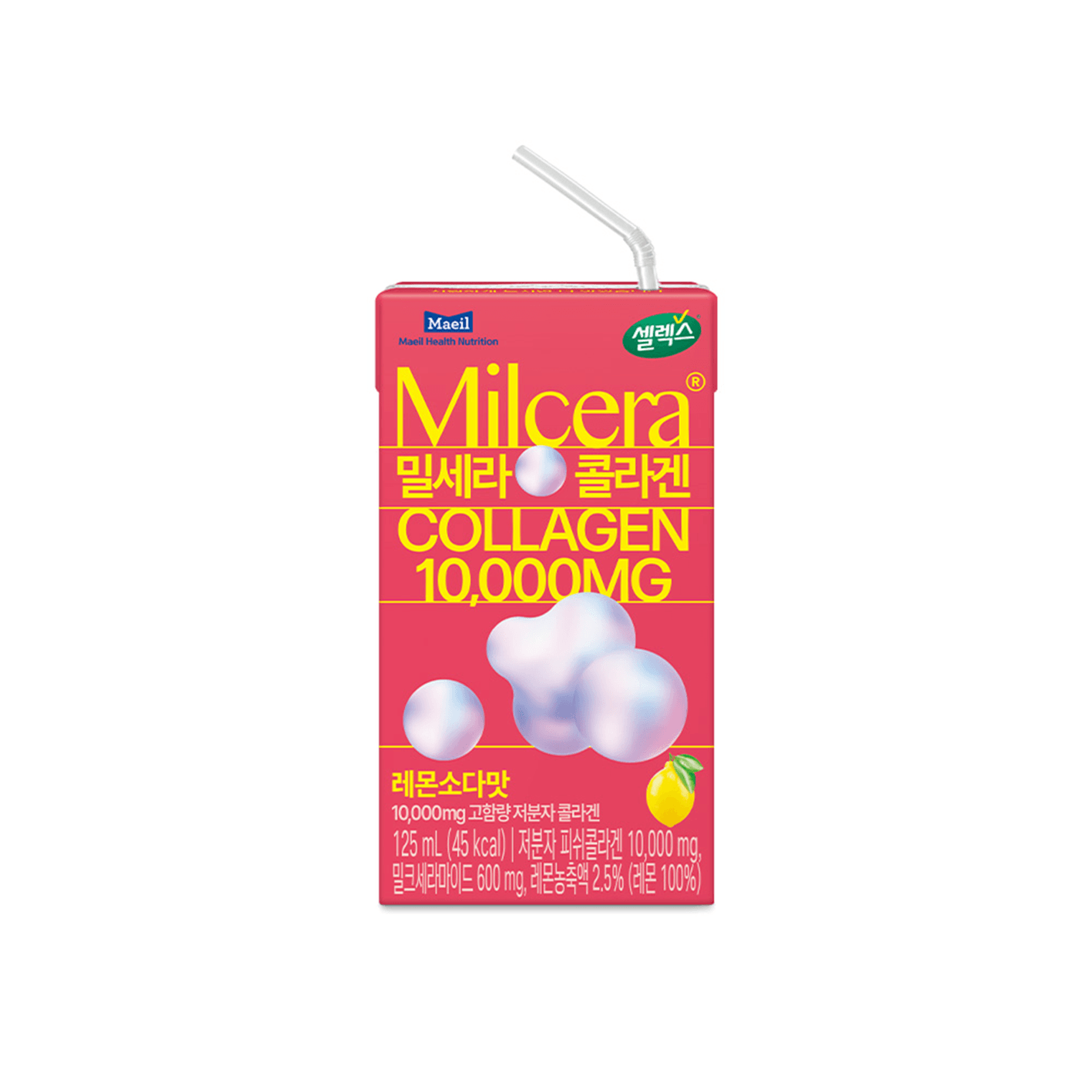 Selex Milcera Collagen Drink Lemon Soda Flavor 4.23 fl. oz.(125ml) detail 1