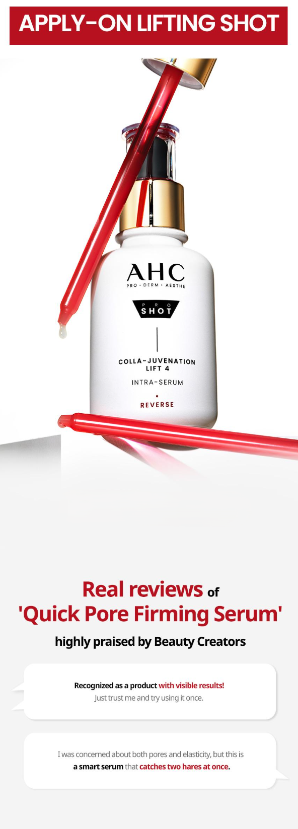 AHC Pro Shot Colla-juvenation Lift 4 Intra Serum 1.35 fl. oz.(40ml