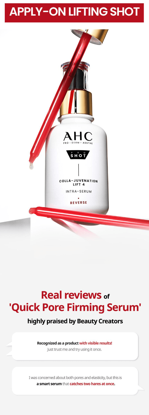 AHC Pro Shot Colla-juvenation Lift 4 Intra Serum 1.35 fl. oz.(40ml) detail 2