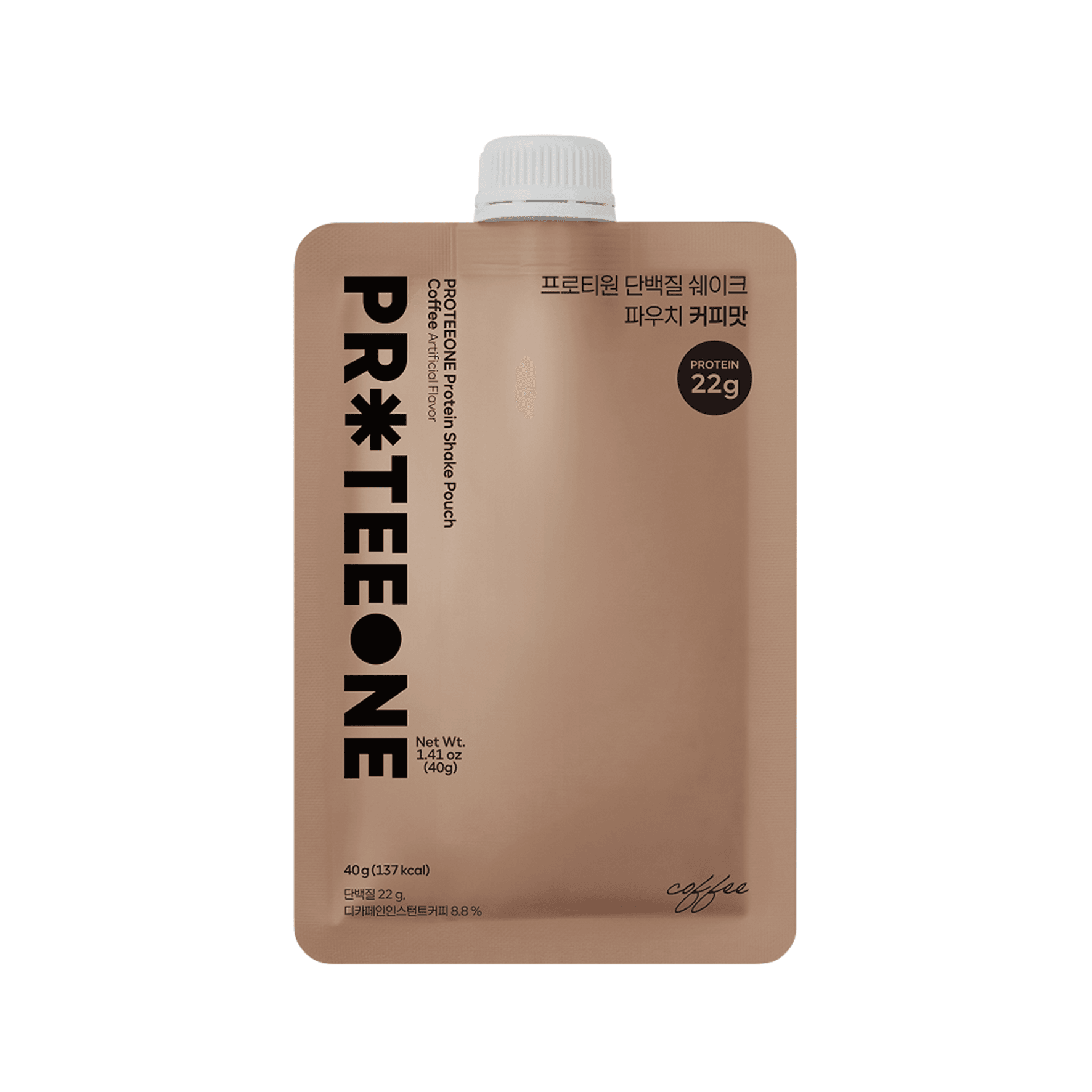 PROTEEONE Protein Shake Pouch Coffee 1.41 oz.(40g) detail 1