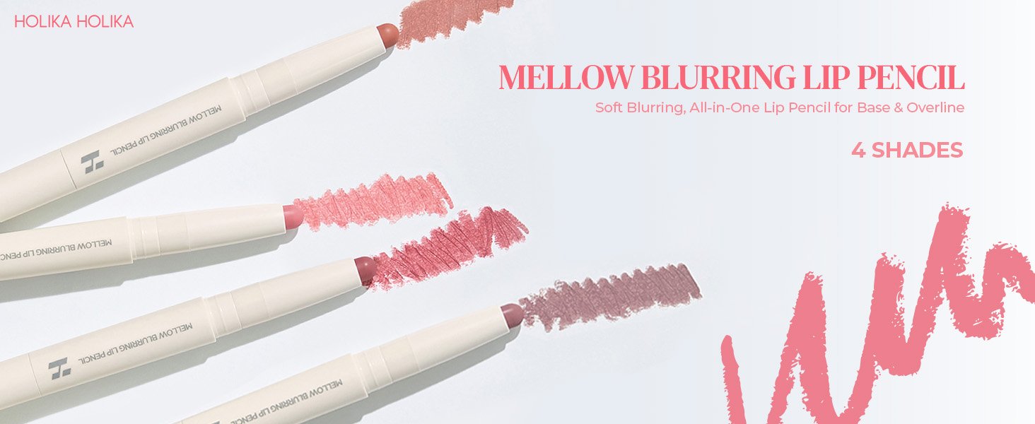 [4colors] Holika Holika Mellow Blurring Lip Pencil 0.04 oz.(1.3g) detail 1