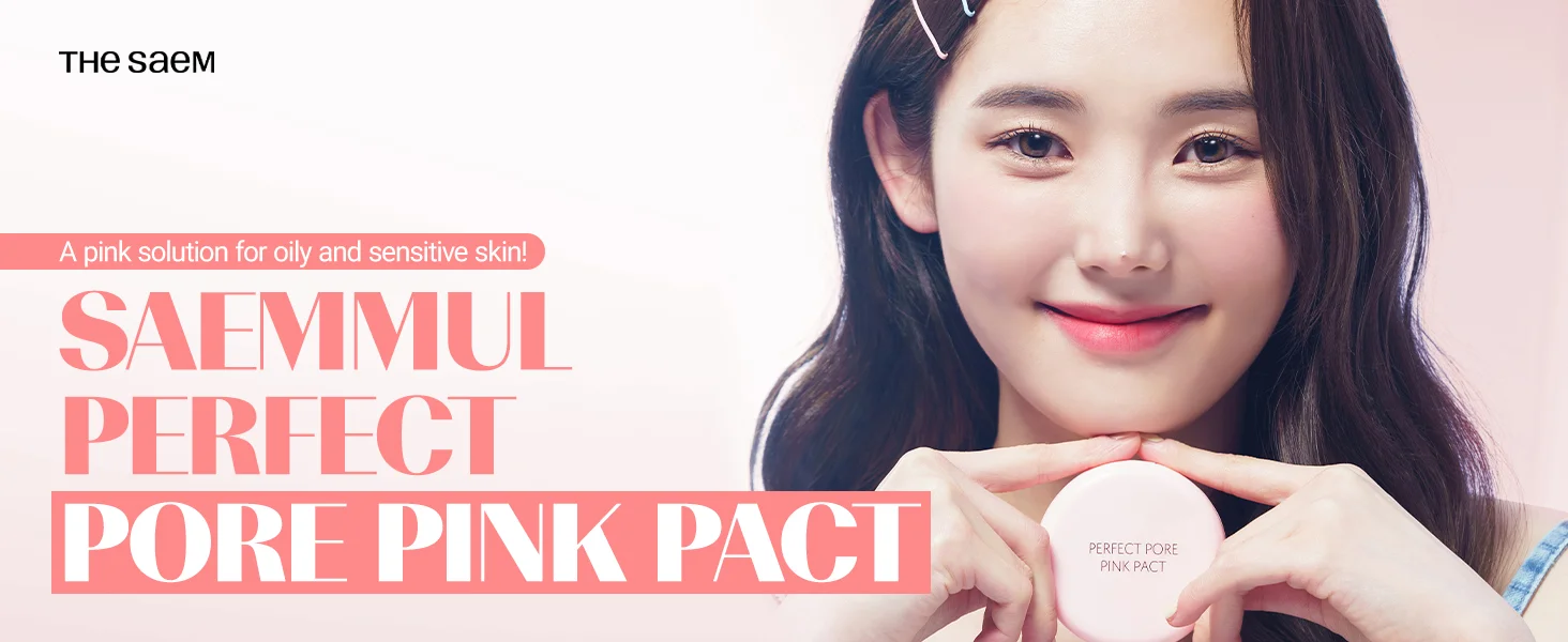THE SAEM Saemmul Perfect Pore Pink Pact 0.38 oz.(11g) detail 1