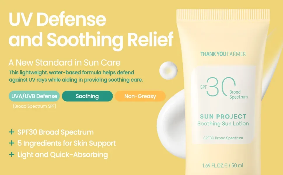 THANKYOU FARMER Sun Project Soothing Sun Lotion 1.69 fl. oz.(50ml) detail 2