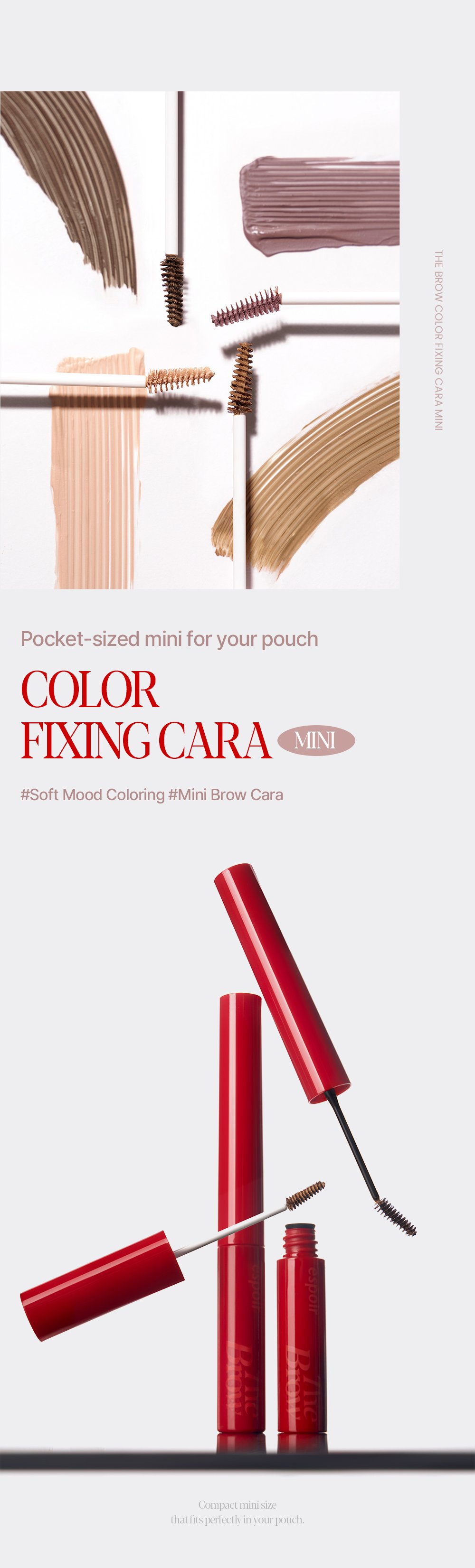 [3colors] espoir The Brow Color Fixing Cara Mini 0.07 oz.(2g) detail 2