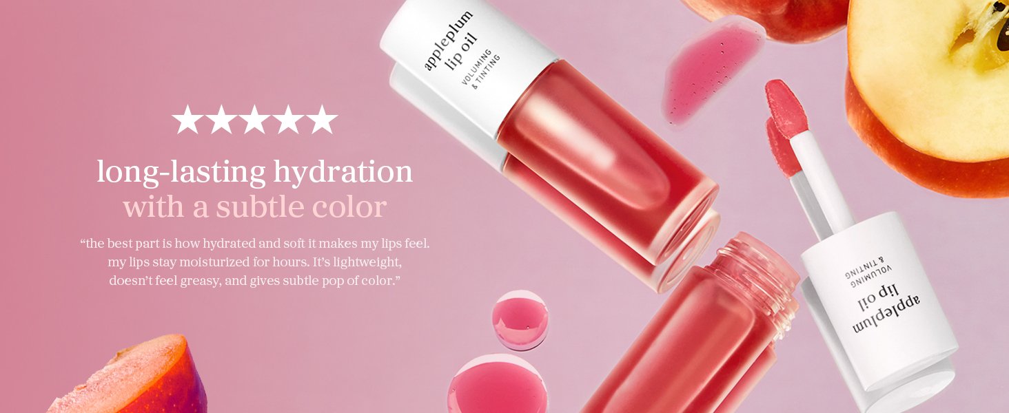 NOONI Apple Seed Lip Oil Set (appleberry & Applecherry & Appleplum) 0.12 fl. oz.(3.7ml) x 3ea detail 14